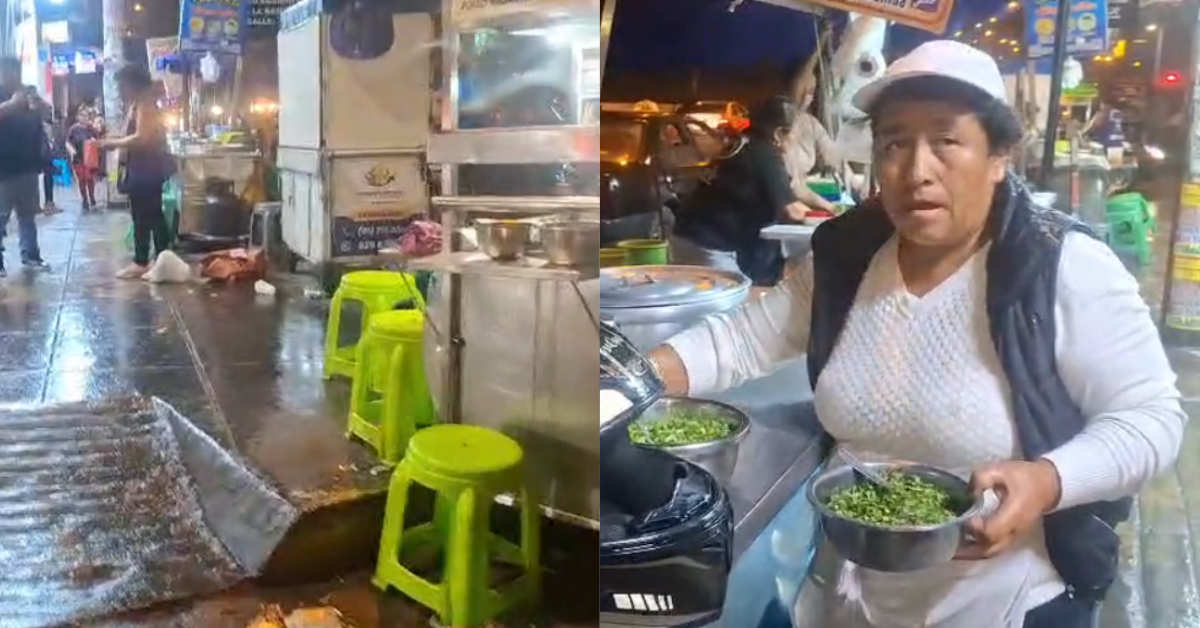 Los Olivos: repentina lluvia perjudica a comerciantes de comida y taxistas durante la madrugada