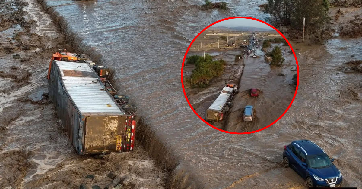 Ica: Huaicos bloquean carretera Panamericana Sur en km 337 y dejan cientos de vehículos varados