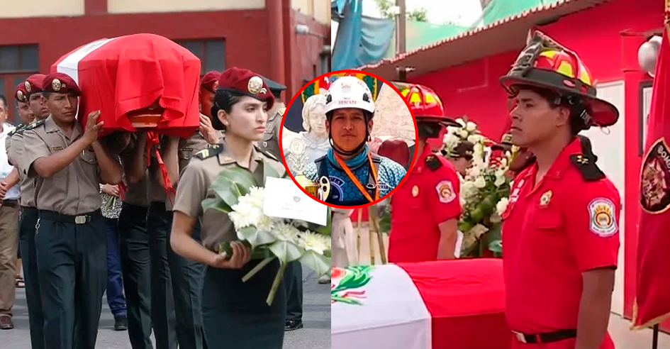 ¡Emotivo adiós! Bomberos y PNP rinden homenaje a Patrick Ospina tras su heroico rescate