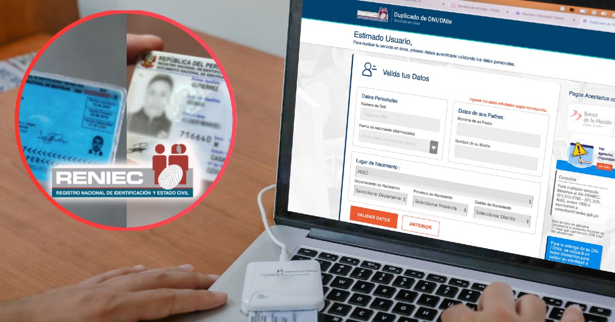 Reniec habilita duplicado de DNI azul a electrónico vía web: Conoce cómo tramitar y quiénes pueden hacerlo