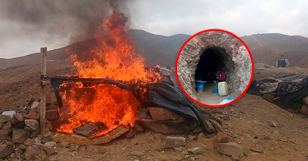 Minería ilegal: Autoridades erradican campamentos y un socavón dentro de la Reserva Nacional San Fernando