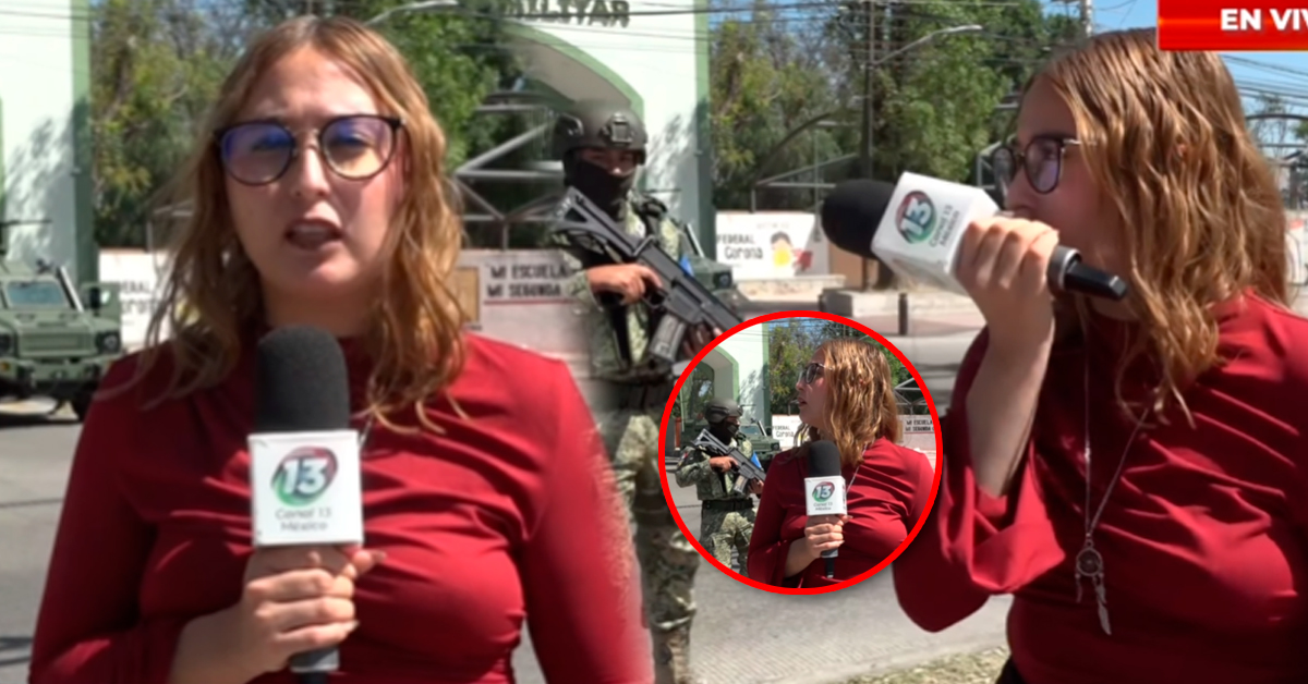 Reportera mexicana se lleva un gran susto en directo por alarma de ataque en Jalisco