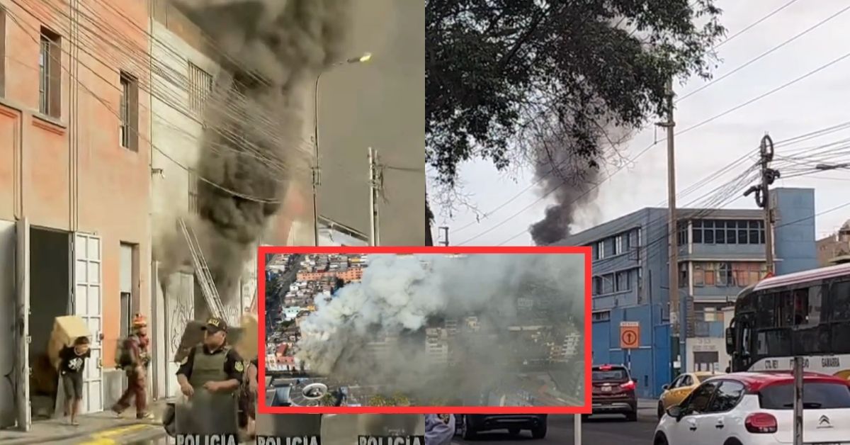 Incendio consume almacén a una cuadra del Hospital Almenara en La Victoria