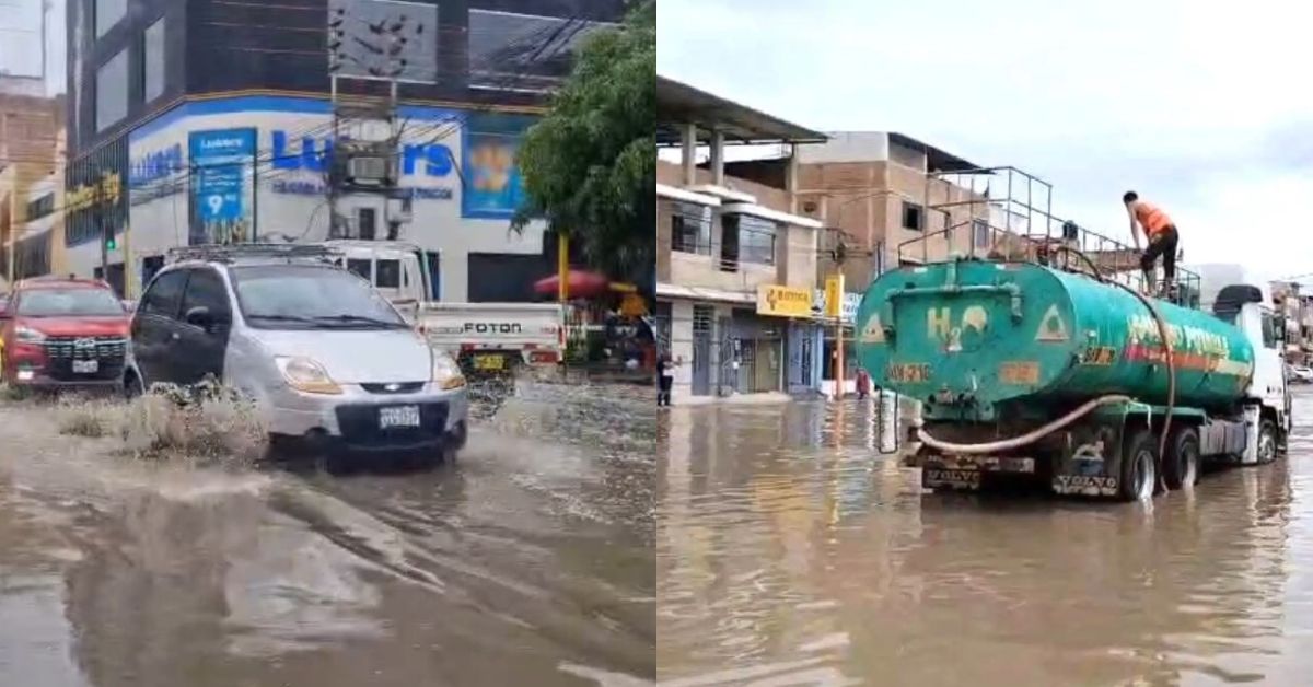 ¡Urgente! Colapso del alcantarillado deja sin agua potable a varios sectores de Chiclayo