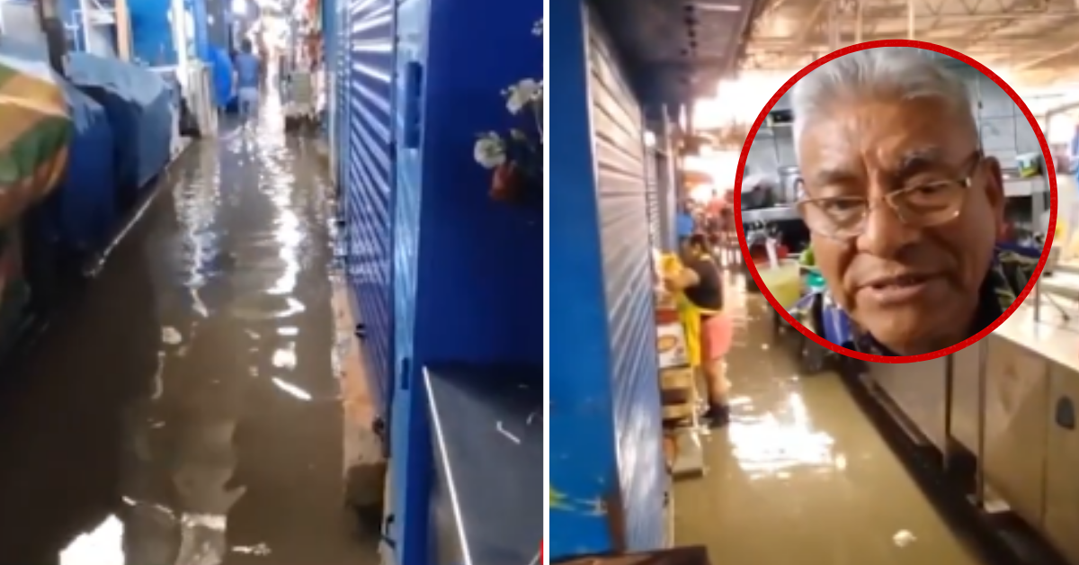 Chiclayo: Mercado Modelo colapsa ante intensas lluvias y deja a más de 300 comerciantes afectados