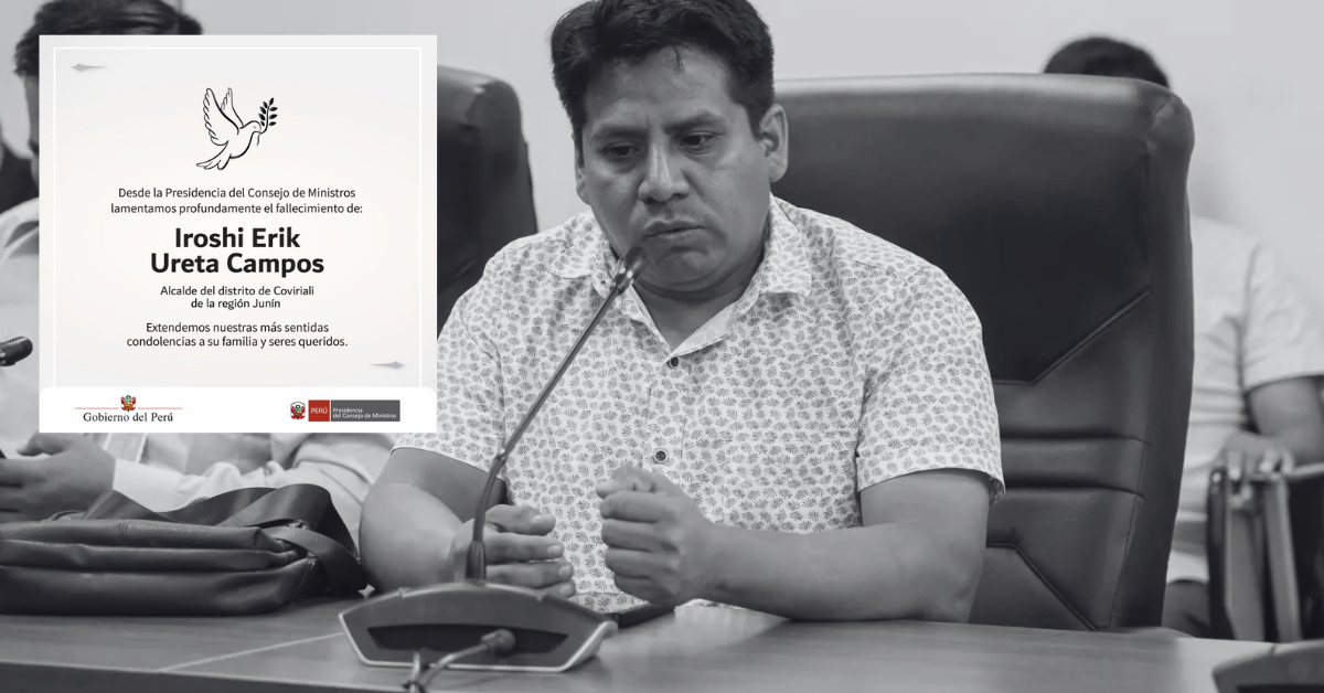 PCM lamenta fallecimiento de alcalde de Coviriali tras ataque armado: "Extendemos nuestras condolencias"