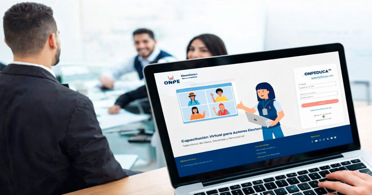 ¿Fuiste elegido miembro de mesa? Inició la capacitación virtual: Aquí LINK de la plataforma ONPEduca