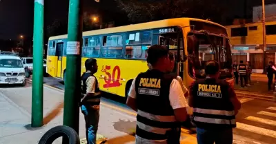 Frustran nuevo atentado contra bus de transporte p�blico en SJL.