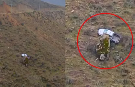 Ica: Camioneta cae al abismo y pasajeros se salvan de morir en Chincha.