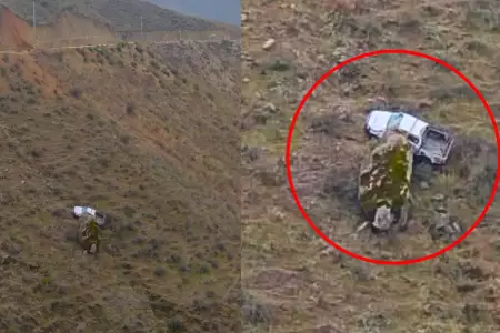 Ica: Camioneta cae al abismo y pasajeros se salvan de morir en Chincha.