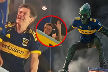 El actor aprovech� su estad�a en Argentina para asistir a partido como un fan�ti