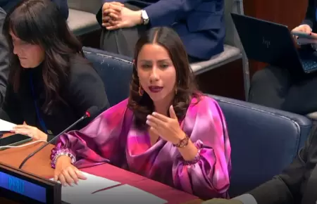 Ministra Lesly Shica en la ONU