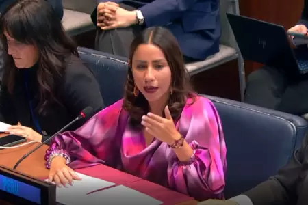 Ministra Lesly Shica en la ONU