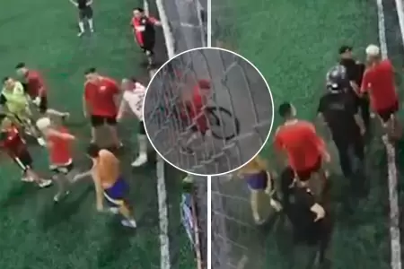 Jugadores frenan partido para capturar a ladr�n.