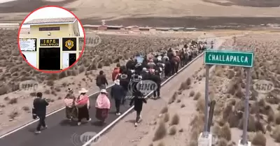 Protestantes en Tacna llegaron hasta el penal de Challapalca para exigir su cier