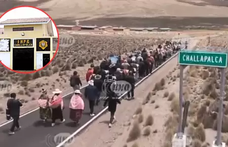 Protestantes en Tacna llegaron hasta el penal de Challapalca para exigir su cier