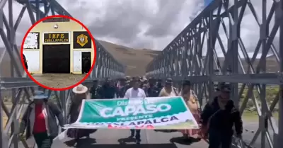 Protestantes en Tacna llegaron hasta el penal de Challapalca.