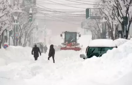Tormenta de nieve en Jap�n.
