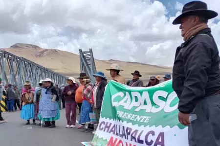 Manifestantes bloquean acceso al penal de Challapalca