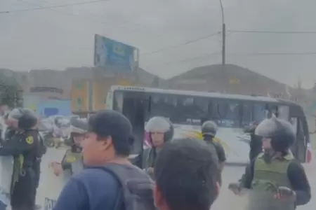 Bloquean avenida N�stor Gambetta