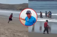 Valeroso ambulante arriesga su vida para poder salvar a ni�os que se ahogaban en playa de Barranca