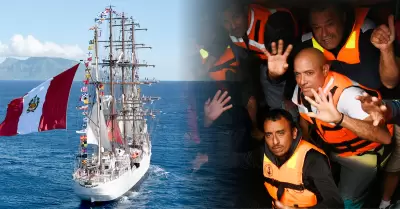 Marina de Guerra del Per� y de EE.UU. rescatan 27 tripulantes tras incendio.