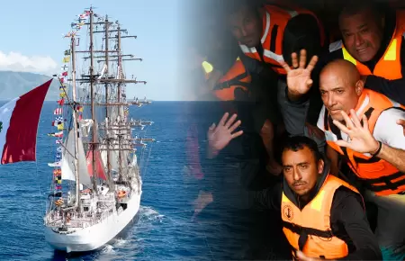 Marina de Guerra del Per� y de EE.UU. rescatan 27 tripulantes tras incendio.