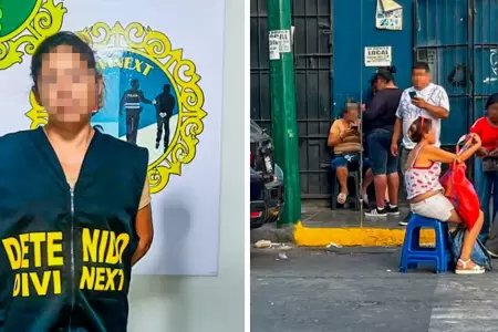 Prisi�n preventiva contra presunta cobradora de cupos en Gamarra
