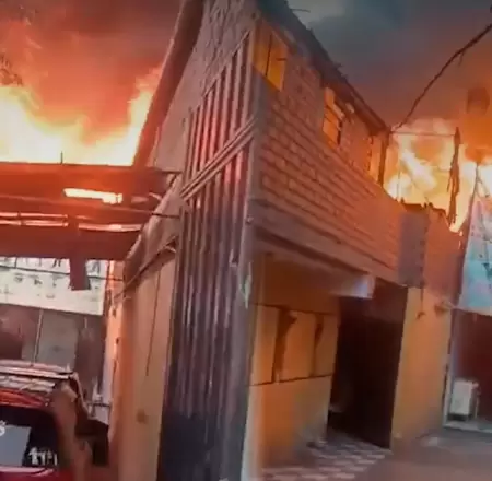 Incendio afect� a f�brica textil.