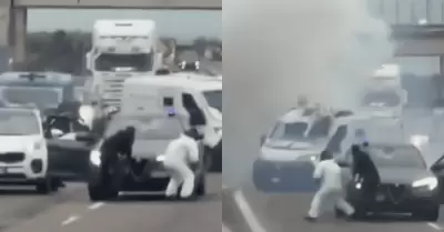 Criminales montan falso operativo policial y fugan con mot�n millonario