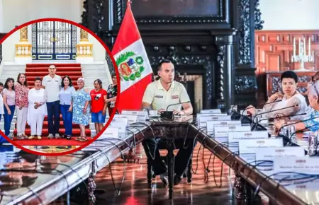 Jos� Jer� se re�ne con representantes de vaso de leche