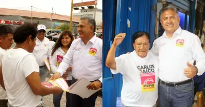 El candidato presidencial, Carlos Jaico, regresa a su cuidad natal Chimbote