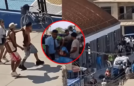 Dos fallecidos y nueve heridos en feroz balacera en losa deportiva de Talara