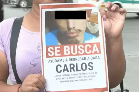 Familiares y vecinos participaron en la difusi�n de la b�squeda del joven, desap