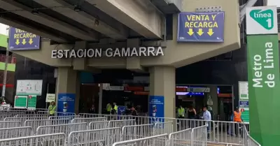 L�nea 1 cierra parcialmente la Estaci�n Gamarra tras asesinato de un comerciante