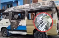 Sujeto disfrazado de delivery incendia combi estacionada en Chorrillos