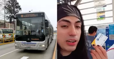 Turista sorprendido para comprar tarjeta del Metropolitano