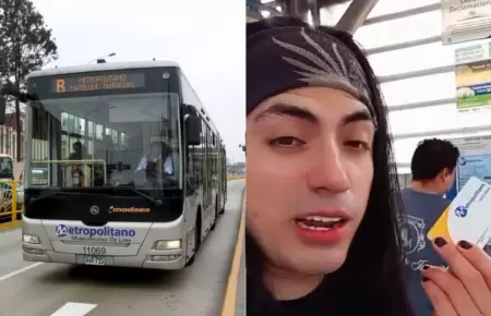 Turista sorprendido para comprar tarjeta del Metropolitano