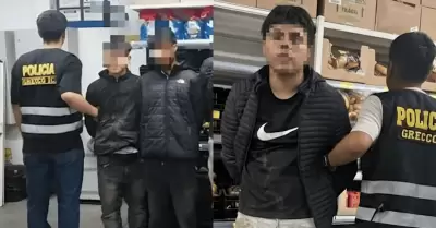 PNP frustra robo en SMP y captura a cuatro menores que buscaban asaltar tienda