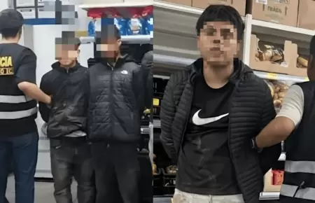 PNP frustra robo en SMP y captura a cuatro menores que buscaban asaltar tienda
