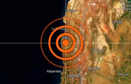 Terremoto en la costa chilena.