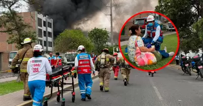 Personal de salud atendi� a afectados por inhalaci�n de humo, heridas e hiperten