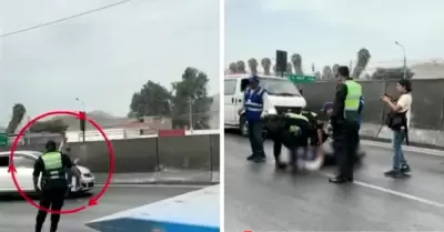 El inspector fue embestido cuando intentaba intervenir a un veh�culo informal ce