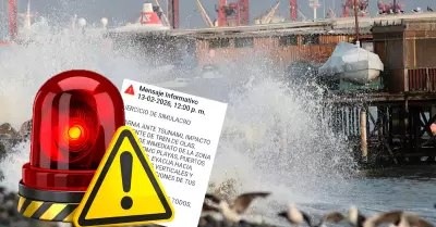Alarma ante tsunami en Per�: alerta de Sismate.