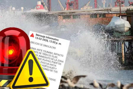 Alarma ante tsunami en Per�: alerta de Sismate.