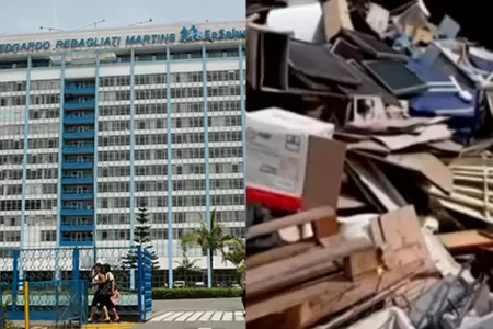 Reportan acumulaci�n de basura en Hospital Rebagliati.