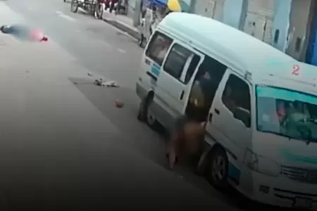 Im�genes de una c�mara privada muestran el momento en que la madre y su peque�o