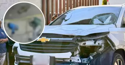 Camioneta embisti� a padre de familia y su hija camino a la escuela