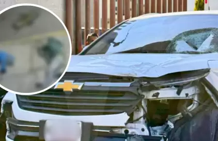 Camioneta embisti� a padre de familia y su hija camino a la escuela