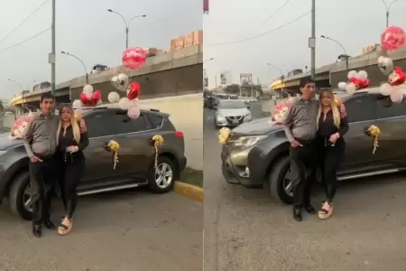 Hombre la regala camioneta a su enamorada por San Valent�n